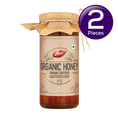 Dabur Raw Organic Honey - Totally Pure and Natural, No Sugar Adulteration Combo