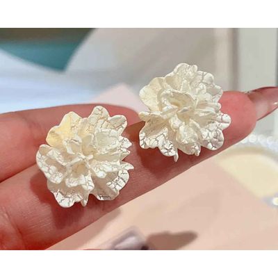 Women's Jewellery Earrings White Floral One Size | E0001200