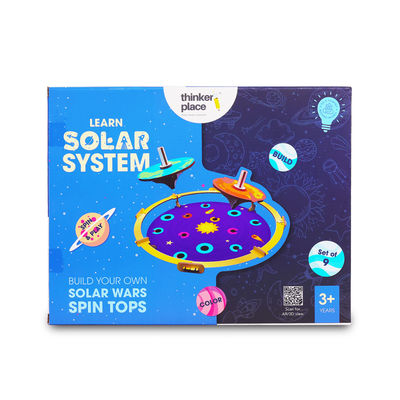 ThinkerPlace DIY Solar Wars Spin Tops | Build, Color & Play with Solar System Spin Tops (Age 3+)