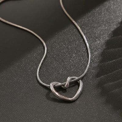 Men's Jewelry Heart Pendant with Chain | Necklace-114 | Silver