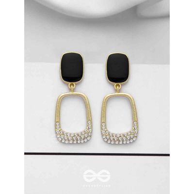 Shimmer of Night - Statement Drop Earrings