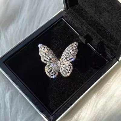 Women's Butterfly Rings Silver Adjutable