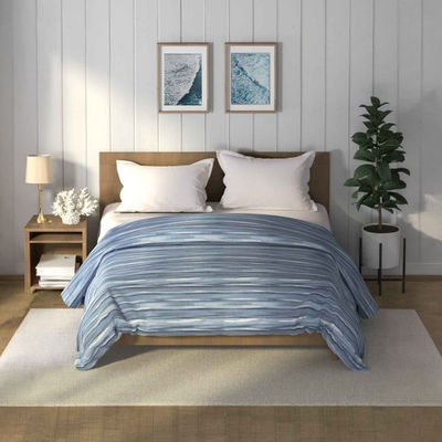 Nautica Super Soft 100% Cotton Comforter 1pc Double Size Abstract Indigo | Raymarine)
