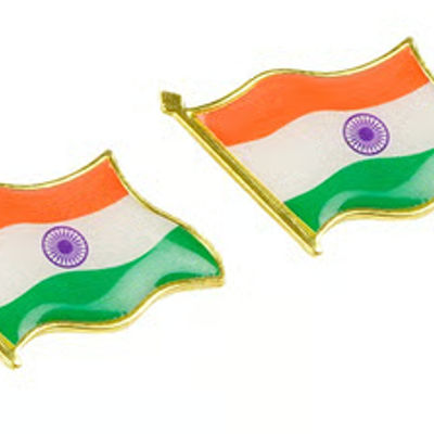 Tiyutraditions Indian National Flag Metal Brooch | Pack of 2