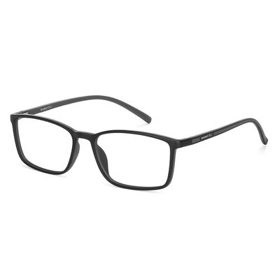 Unisex Solid Plastic Computer Glasses | Black - M