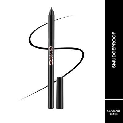 Won't smudge Won't budge Smooth Glide Kajal | 1.4g | 03-Velour Black