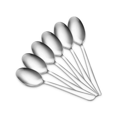 Sparkle Stainless Steel Dessert Spoon,Dishwasher Safe,6pc Set,Silver