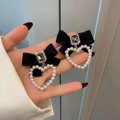 Bling Blogger Bow Earrings | E0000044 | Black