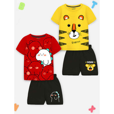 Boys' Topwear Printed Clothing Set | TRM-TSH-124-2 | Multicolor | 4-5 Years