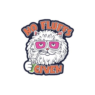 No Fluffs Given - Sticker