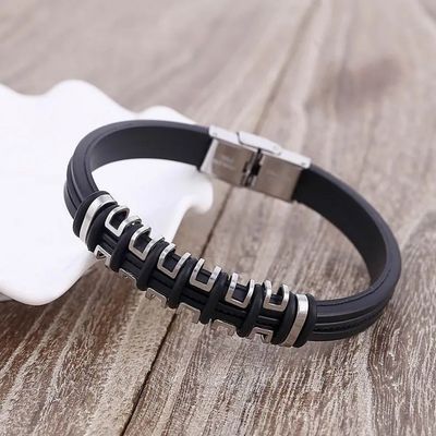 Men's Braided Bracelet Silver Regular