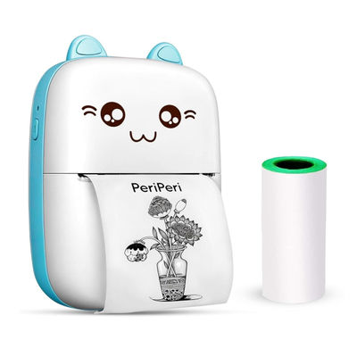 Mini Bluetooth Thermal Printer - Ink-Free Portable Printer With 1 Rolls Of Paper & Stickers - Assorted