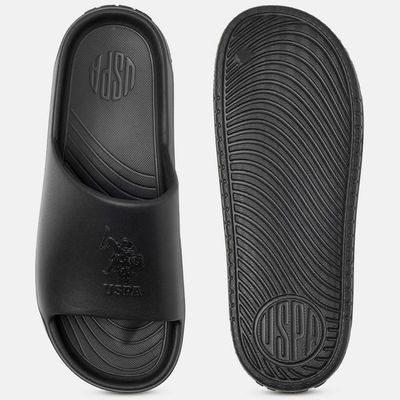 Men's Palmer Open Toe Slippers | Black | UK 7