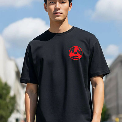 Men's Round Neck half sleeve Oversized T-shirt |AA(ARN)BLACK174 | Black - M