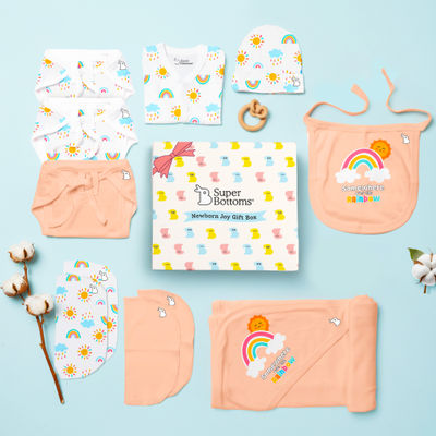 SuperBottoms Newborn Baby Gift Set (0-3Months) | Clothing Gift Set Pack Of 11