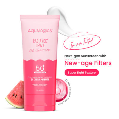Radiance+ Dewy Lightweight Sunscreen Gel SPF 50+ PA+++ for Oily & Acne-Prone Skin | Tested On GenZ