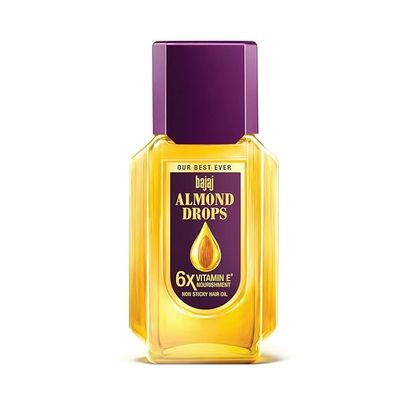 Bajaj Almond Drops Hair Oil with 2x Hairfall Reduction and 6x Vitamin E & Almond Oil