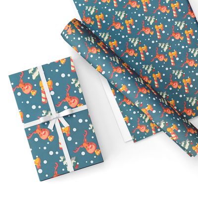 Reindeer Candy Wrapping Paper | Mad Over Print