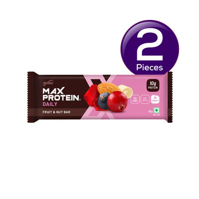 RiteBite Max Protein 10g Protein Bar Fruit & Nut Combo