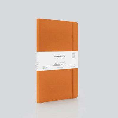 Executive Series Medium Ruled Pages Notebook 192 Pages, 12 x 21 cm, Orange