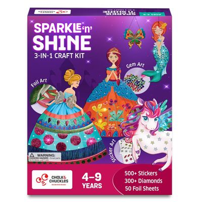 Chalk And Chuckles 3-In-1 Sparkle N Shine Craft Kit