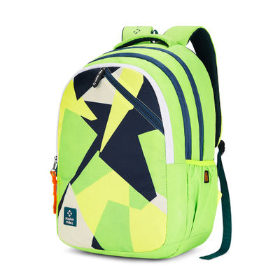 Modern Polyester Laptop Backpack with Raincover & Front Organiser | Green - 45 L