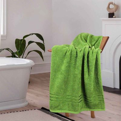 by myTrident Comfort Living Cotton Bath Towel | 70cm x 140cm | 400 GSM | Lime Green