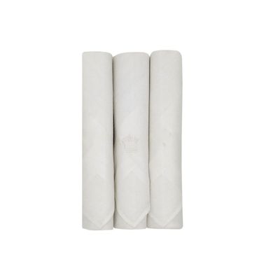 Louis Philippe Men's Solid Cotton Handkerchief | White