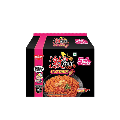 Hot and Spicy Korean Instant Noodles Kimchi Flavor
