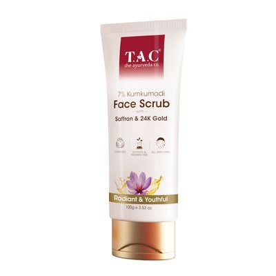TAC Kumkumadi Face Scrub Removes Dead Skin Reduces Tan & Pigmentation | All Skin Types