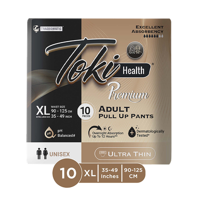 Ultra Thin Premium Pull Up Adult Diapers | Size XL |Waist 35-49 Inches |Pack Of 10