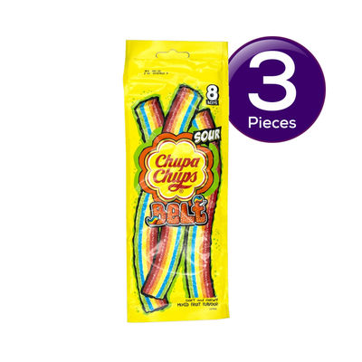 Sour Belt Mixed Fruit Flavour Soft And Chewy Toffee Combo