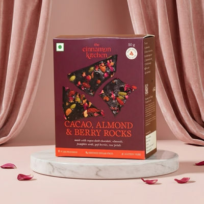 Cacao, Almond & Berry Rocks Dark Chocolate
