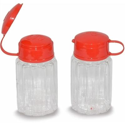 Nayasa Peppy Salt and Pepper Set Bpa Free Plastic Shakers | Red
