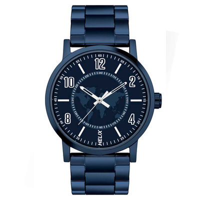 Round 40mm Blue Dial Analog Men Gift Watch - TW035HG13