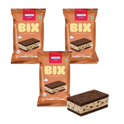 Hocco Bix Cake Cookies & Cream Ice Cream Sandwich Combo