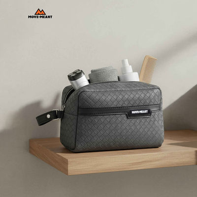 Crown Kit | Toiletry Kit for Men & Women | Travel Pouch for Makeup & Shaving | Grey