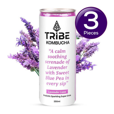 Tribe Naturally Sparkling Probiotic Green Tea With Blue Pea & Lavender Kombucha Combo