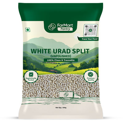 White Urad Split | Unpolished Urad Dhuli