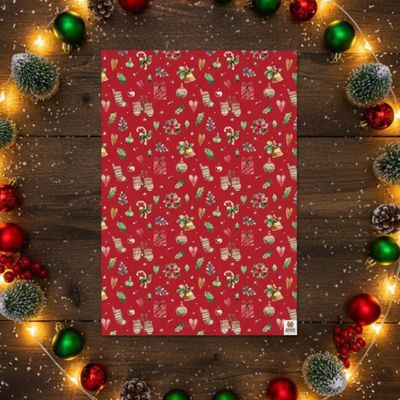 Gift Wrap Xmas | Red - 29 x 19 in