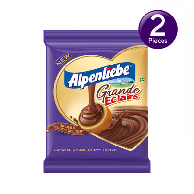 Alpenliebe Eclairs Grande with Choco Delight Pouch- 120gm Combo