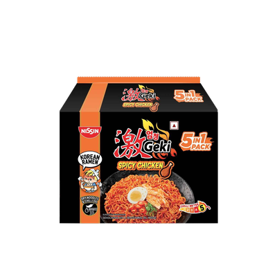 Hot and Spicy Korean Chicken Flavoured Ramen Instant Noodles | 5 in 1 pack