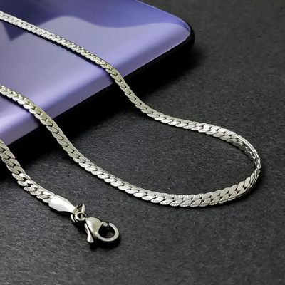 Men's Interlink Chain Silver 20 Inches