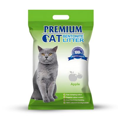 Natural Scoopable Bentonite Ball Cat litter , Apple Scent