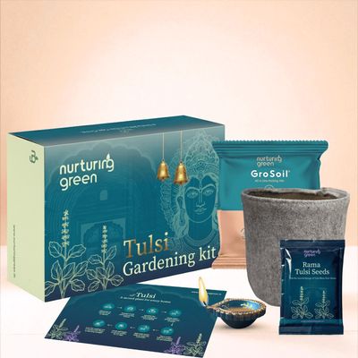 Premium Tulsi Gardening Kit with Rama Seeds | Grow Sacred Tulsi Plant at Home