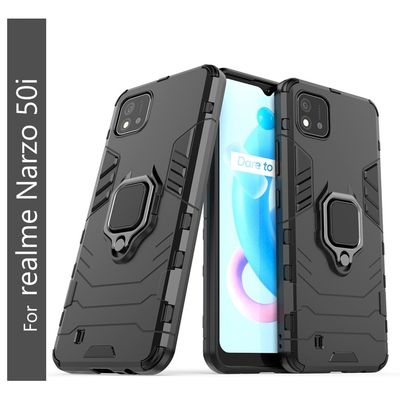 Realme Narzo 50I Back Cover - Ring Holder Stand Case