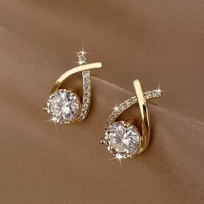 Women's Cross Bling Minimal Earrings | Lightweight Statement Jewellery | E0000997