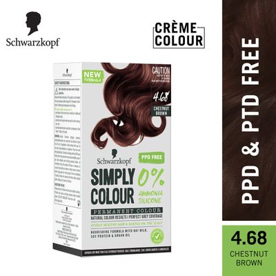 Simply Color Permanent Hair Colour 4-68 Chestnut Brown