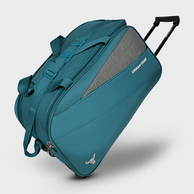 Urban Tribe Men's Polyester 38 L Duffle Trolley Bag | Teal
