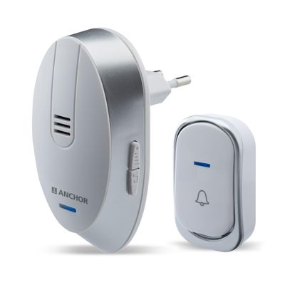 Panasonic Wireless Doorbell With 45 Selectabeble Tunes, 22730, Silver